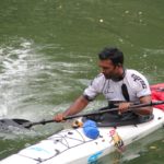 Kayaker Kaustubh KhadetTeaching kids the right techniques of kayaking in Kerala